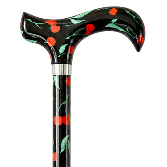 Bastone regolabile "Tempo di ciliegie" – Elegante, leggero e confortevole