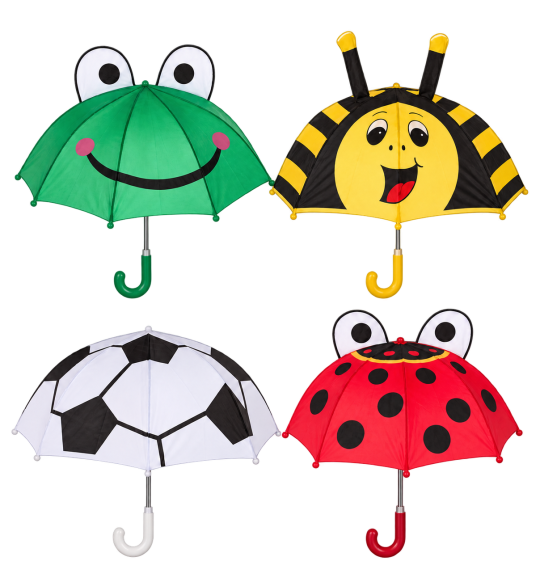 Ombrello bambino – Rana, Ape, Pallone o Coccinella – vista principale