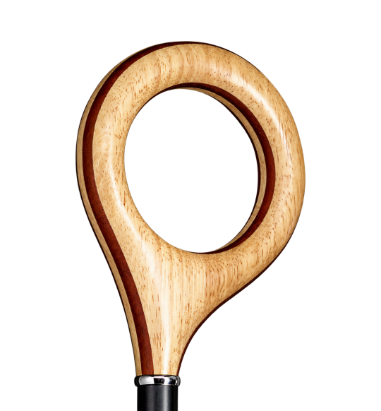 Orbit Gastrock – bastone con impugnatura circolare in legno su fondo trasparente