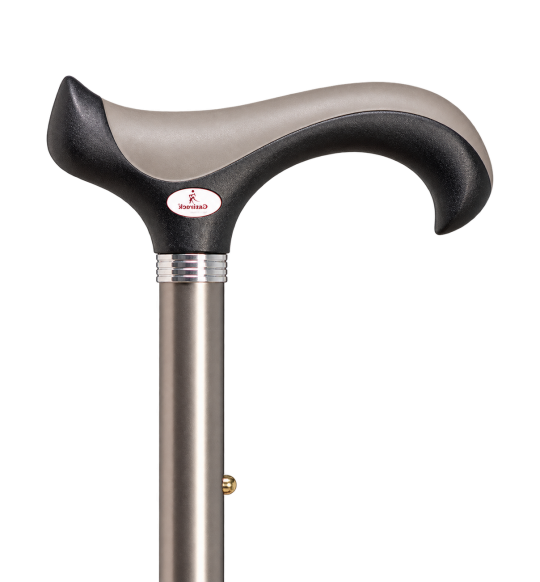 Bastone Super-Soft – regolabile, manico Derby morbido su fondo trasparente