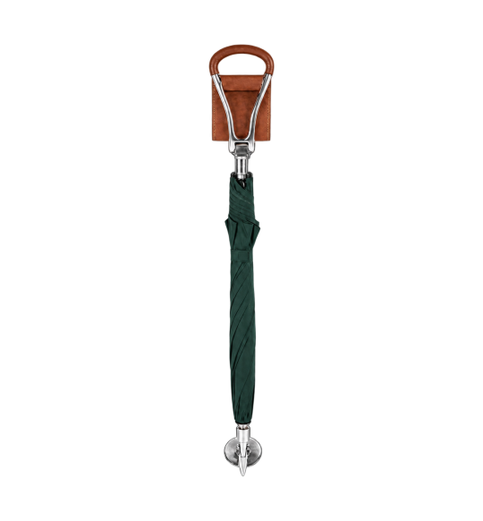Bastone sedile ombrello Charles Buyers – Racing Green – vista completa su fondo trasparente