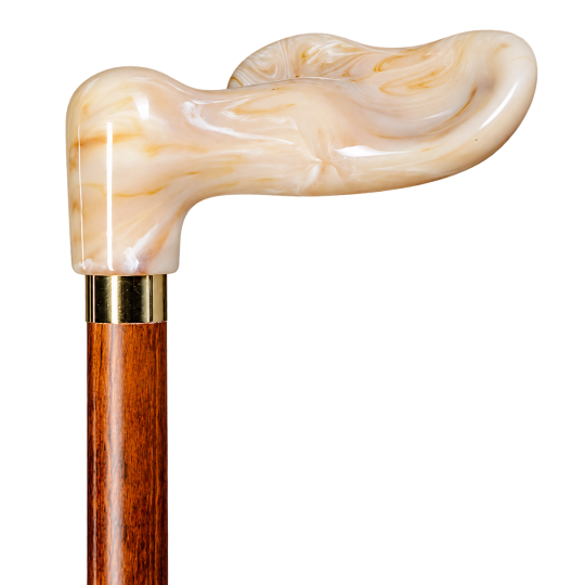 Canne anatomique Gastrock Fischer marbrée – droite ou gauche – photo fabricant sur fond transparent
