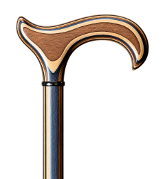 Bastone Gastrock ActionWood con manico L-Derby in legno multistrato e anello nero