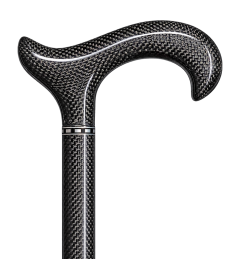 Luxury Carbone Gastrock – bastone con manico L-Derby su fondo trasparente