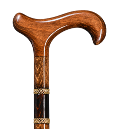 Bastone Mon bijou – faggio e anelli in ottone su fondo trasparente